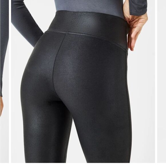 EUC spanx faux leather leggings black small s - Picture 1 of 10